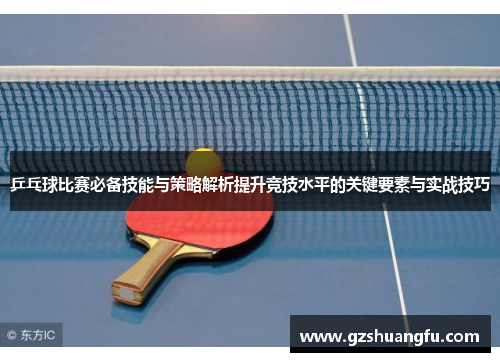 乒乓球比赛必备技能与策略解析提升竞技水平的关键要素与实战技巧