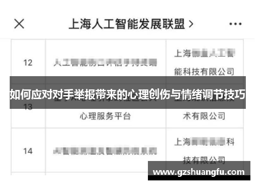 如何应对对手举报带来的心理创伤与情绪调节技巧